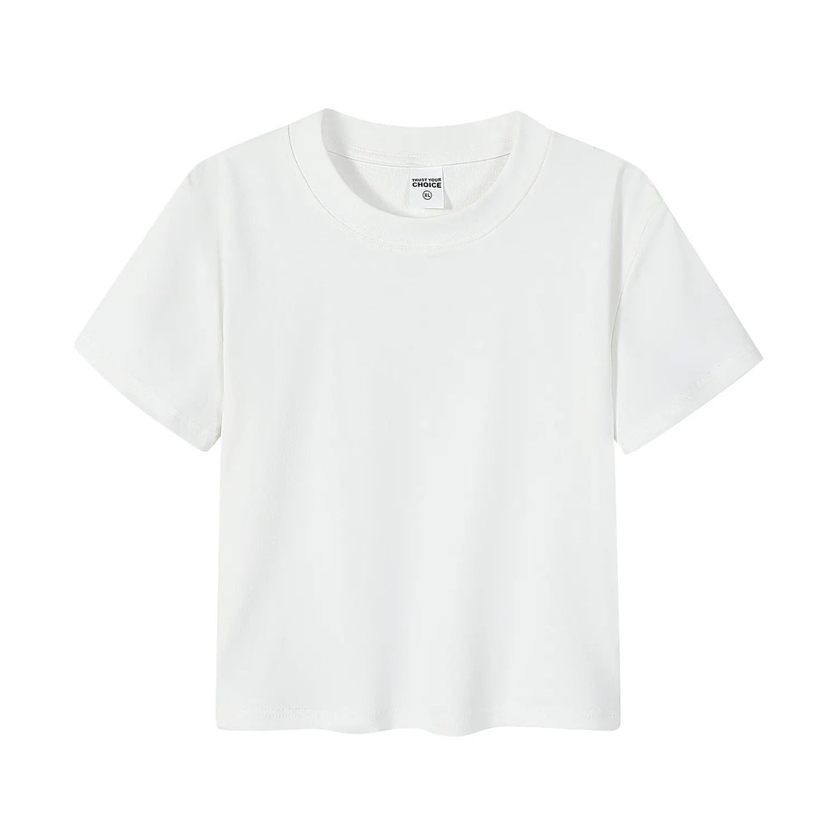 Slim-Fit Cotton-Blend Short Sleeve Crop Top