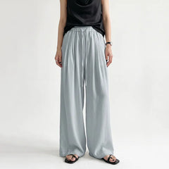 High Waist Drawstring Loose Wide Leg Casual Pants