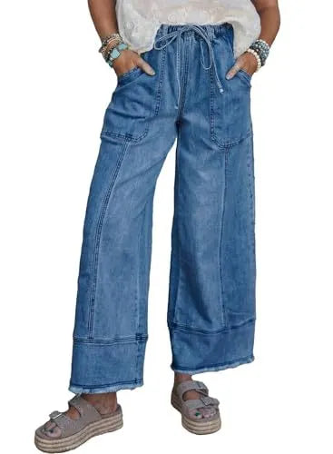 High Waist Loose Cropped Jeans