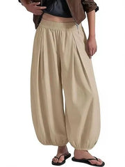 Elastic High Waist Pleated Baggy Harem Jogger Pants
