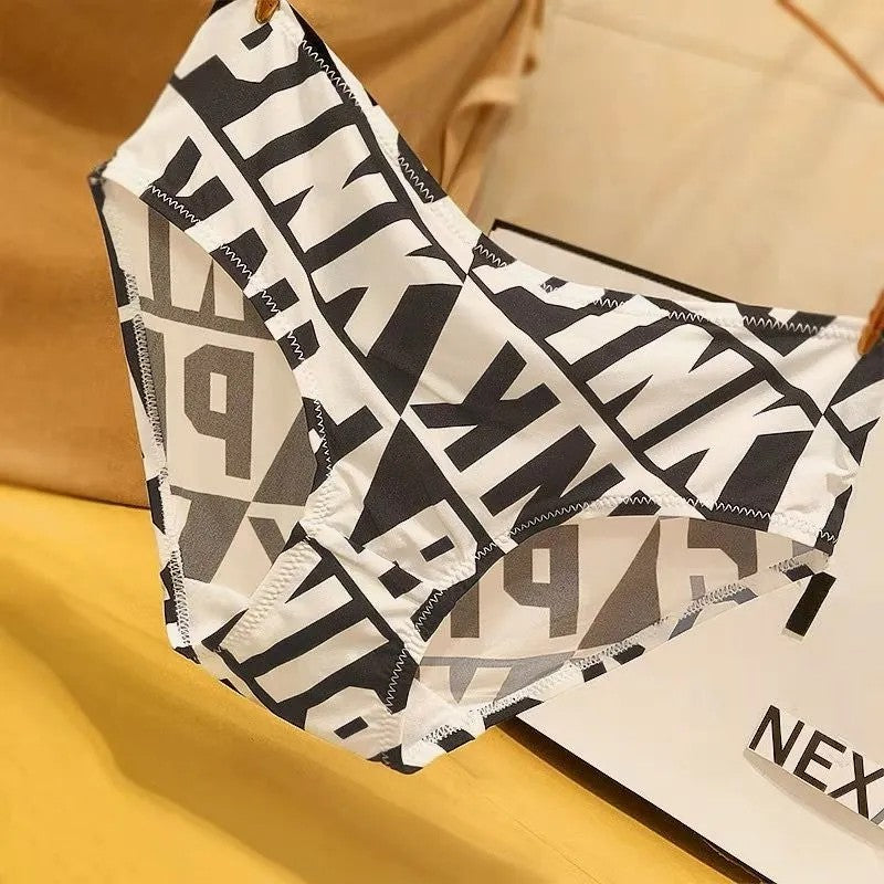 Letter Print Underpant Brief Panty