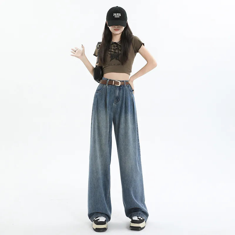 High Waist Wide Leg Jeans,