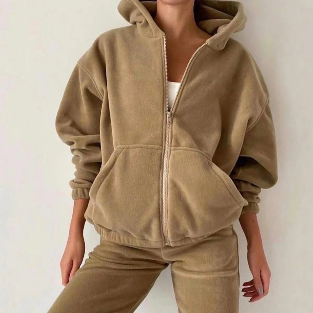 Blue Zip-Up Hoodie & Jogger Pants Set