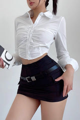 Tight High Waist Wrapped Hip Skirt