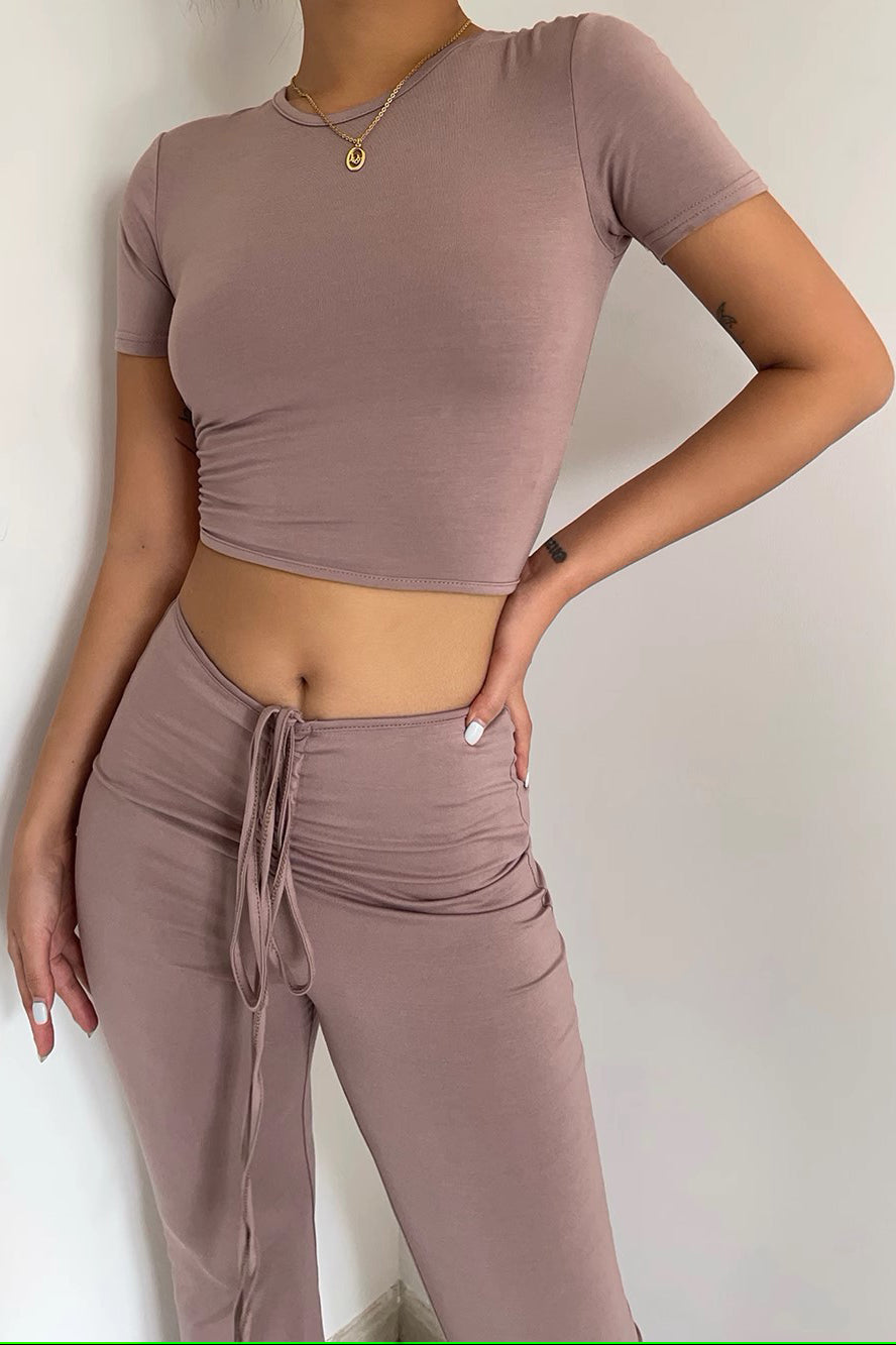 Backless Hollow Short Sleeve Top