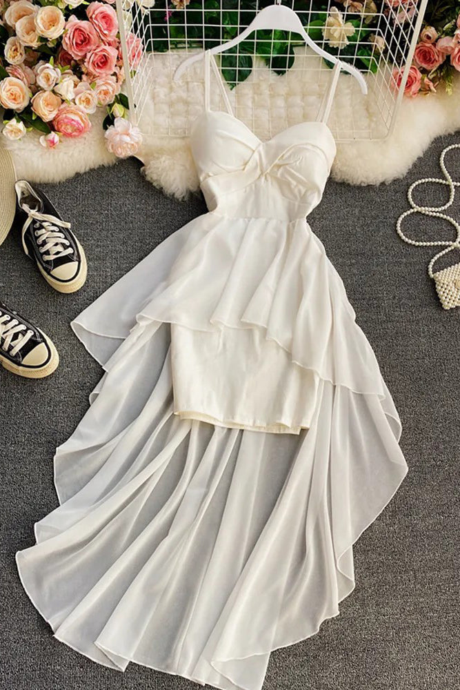 Slim High Waist Asymmetrical Dress Elegant Party Dress Ladies Dresses
