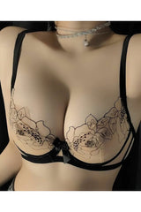 Lace Hollow Embroidery Underwear Lingerie Set