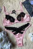 Lace Hollow Underwear Lingerie Set