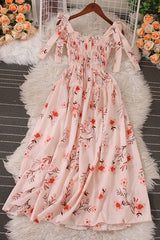 Floral Strap Strappy Print Sleeveless Dress