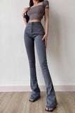 High Waist Slim Fit Pants Jeans
