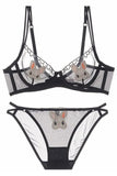 Lace Hollow Embroidery Underwear Lingerie Set