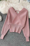 Elegant Long Batwing Sleeve Sweater Female Knitted Sweater Tops