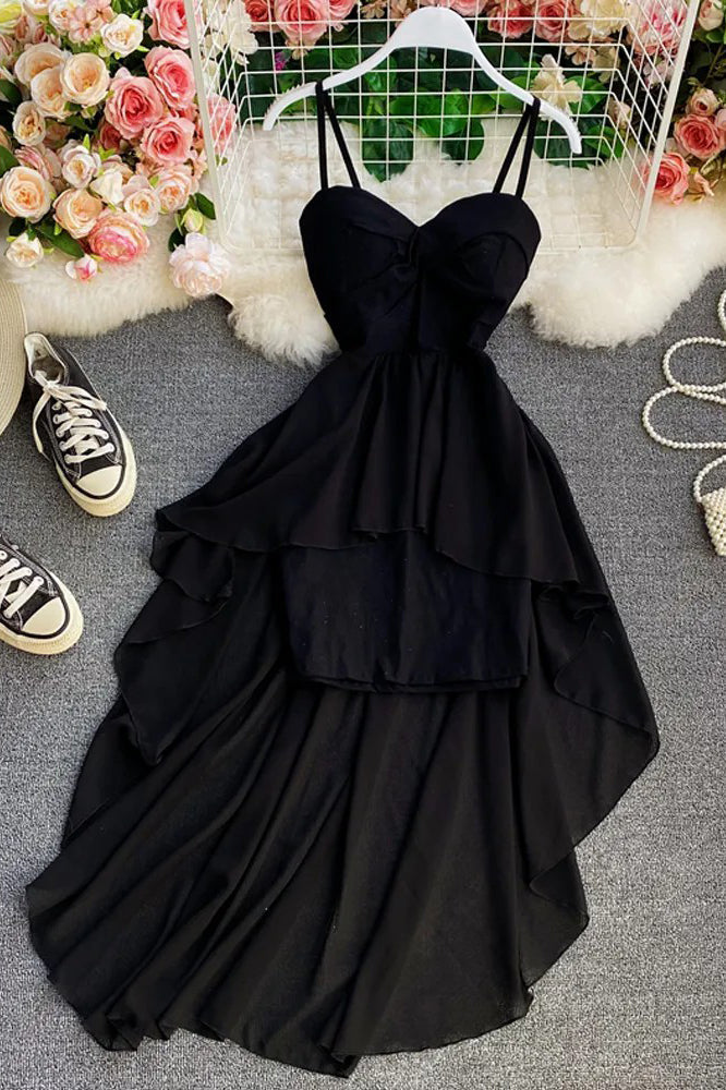 Slim High Waist Asymmetrical Dress Elegant Party Dress Ladies Dresses