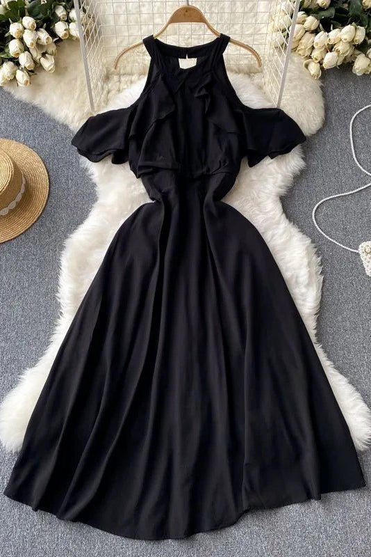 Dress Romantic Ruffles Off Shoulder High Waist Long Dress