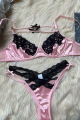 Lace Hollow Underwear Lingerie Set