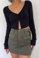 V-Neck Cardigan Top