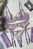 Lace Embroidery Underwear Lingerie Set
