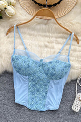 Almighty Skinny Corset Crop Tops With Built in Bras Woman Tanks Camisoles