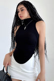 High Neck Sleeveless Vest Tank Top