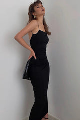 Backless Strap Wrapped Hip Dress