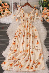 Floral Strap Strappy Print Sleeveless Dress