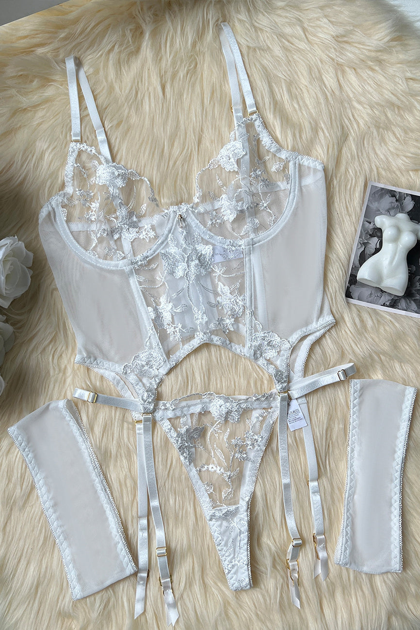 Lace Bralette Brassiere Bra Thong T-back Panty Underwear Lingerie Set