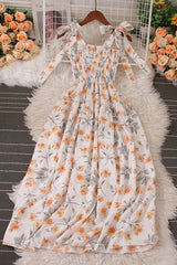 Floral Strap Strappy Print Sleeveless Dress