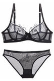 Lace Hollow Embroidery Underwear Lingerie Set