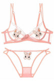 Lace Hollow Embroidery Underwear Lingerie Set