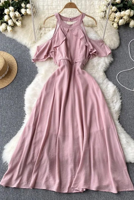 Dress Romantic Ruffles Off Shoulder High Waist Long Dress