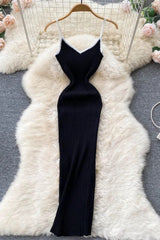 Dress Package Hips Slim Elastic Knit Dress