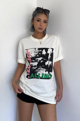 Letter Print Causal Short Sleeve Tops T-shirt