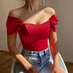 Off Shoulder Corset Crop Top