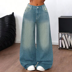 High Waisted Wide Leg Baggy Jeans