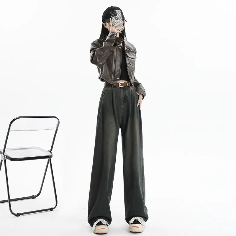 High Waist Wide Leg Jeans,