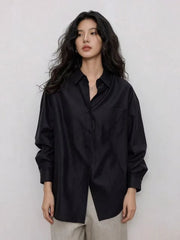 Oversized Collared Button Down Shirt