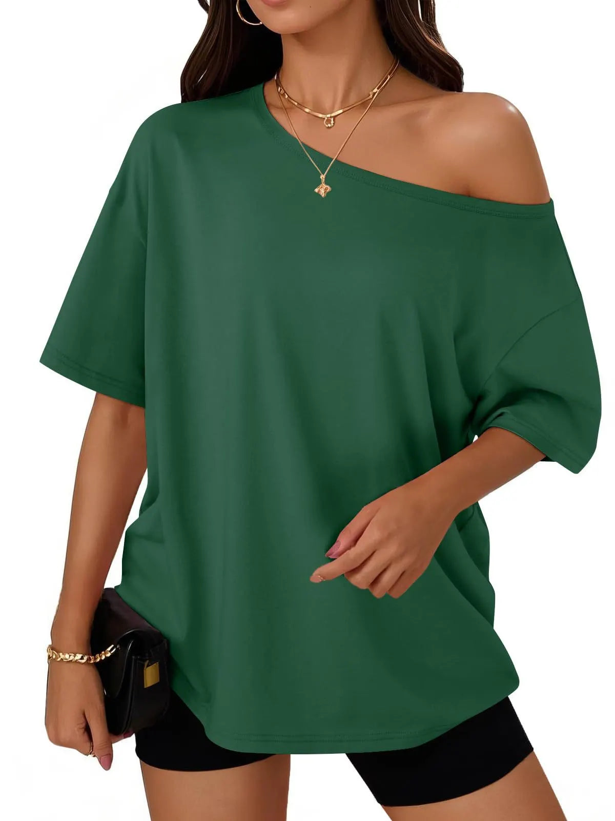 Off-Shoulder Oversized T-Shirt