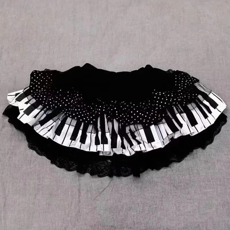 Plaid Tiered Ruffle Mini Skirt
