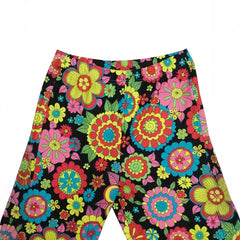 High Waist Allover Floral Print Flared Casual Long Pants