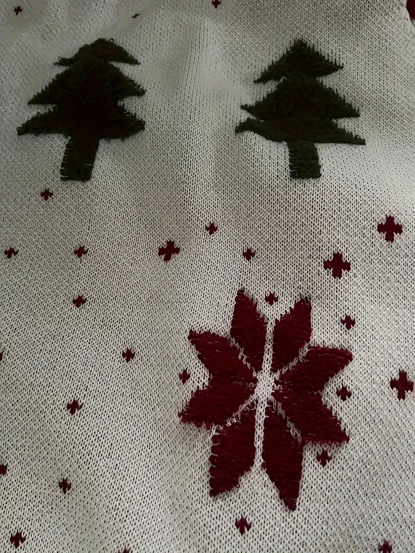 Christmas Tree Snowflake Knit Sweater