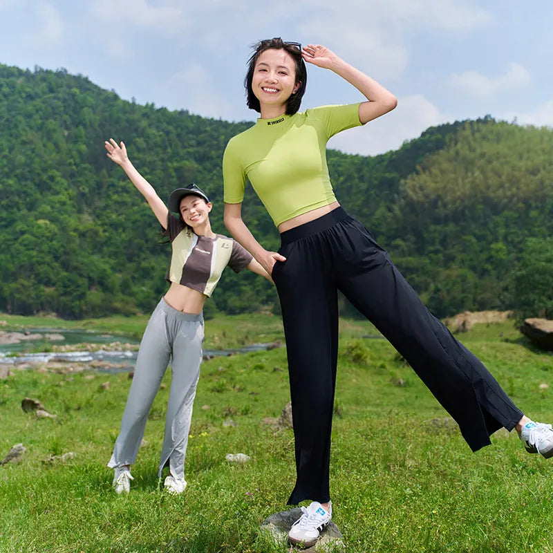 Matching Flowy Linen Pants Elastic High Waist Straight Loose Long Casual Daily Outfit Pants