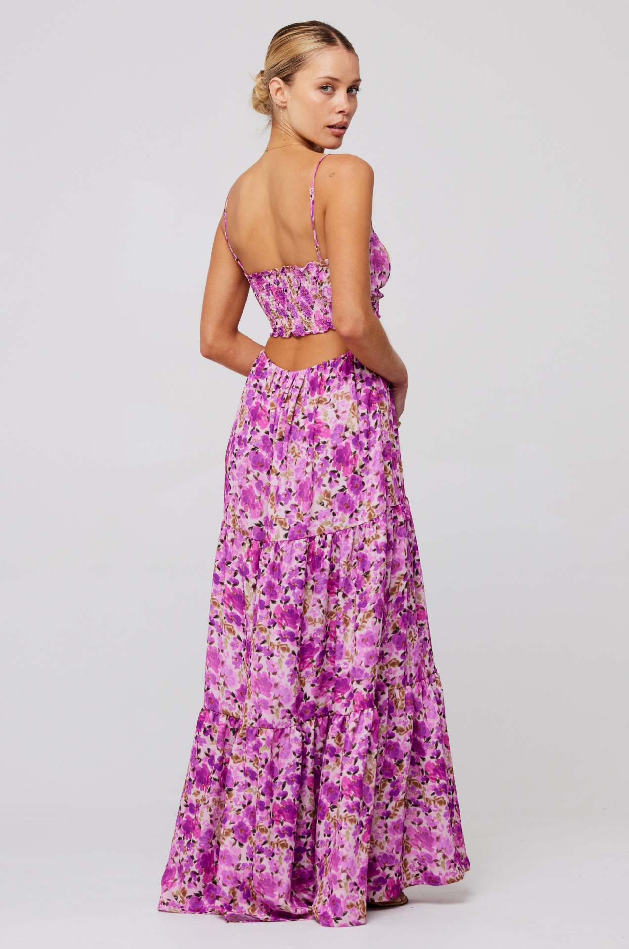 Floral Print Spaghetti Strap Maxi Dress