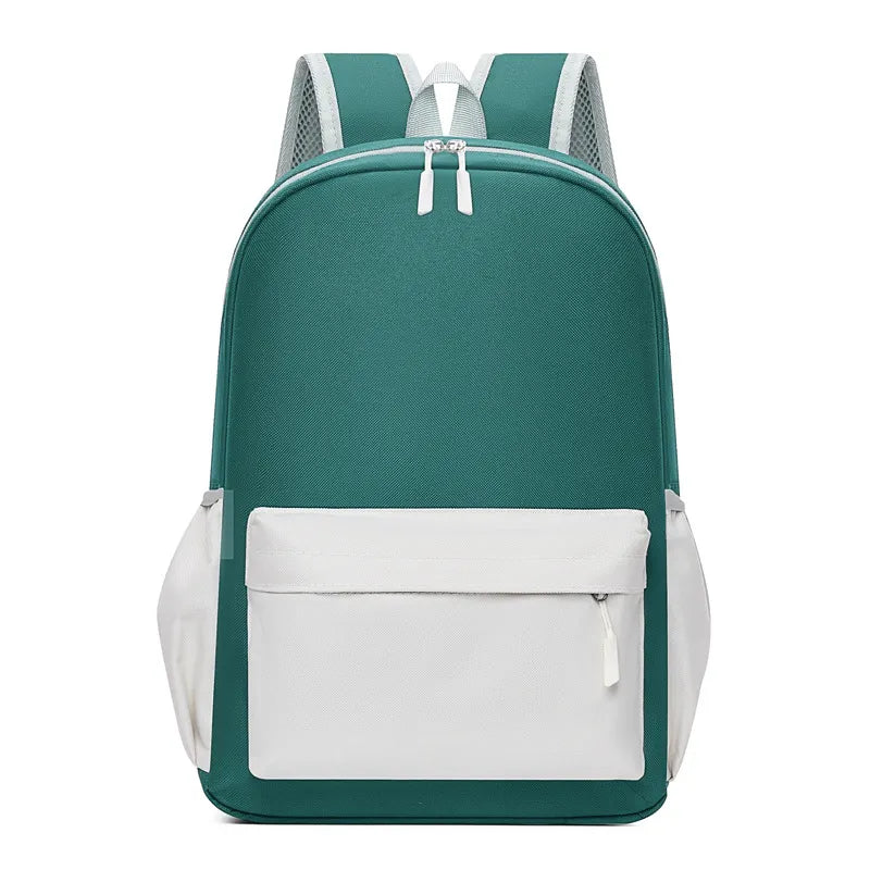 School Backpack Student Teen Kids Color Block Ultra Light Kids School Bag