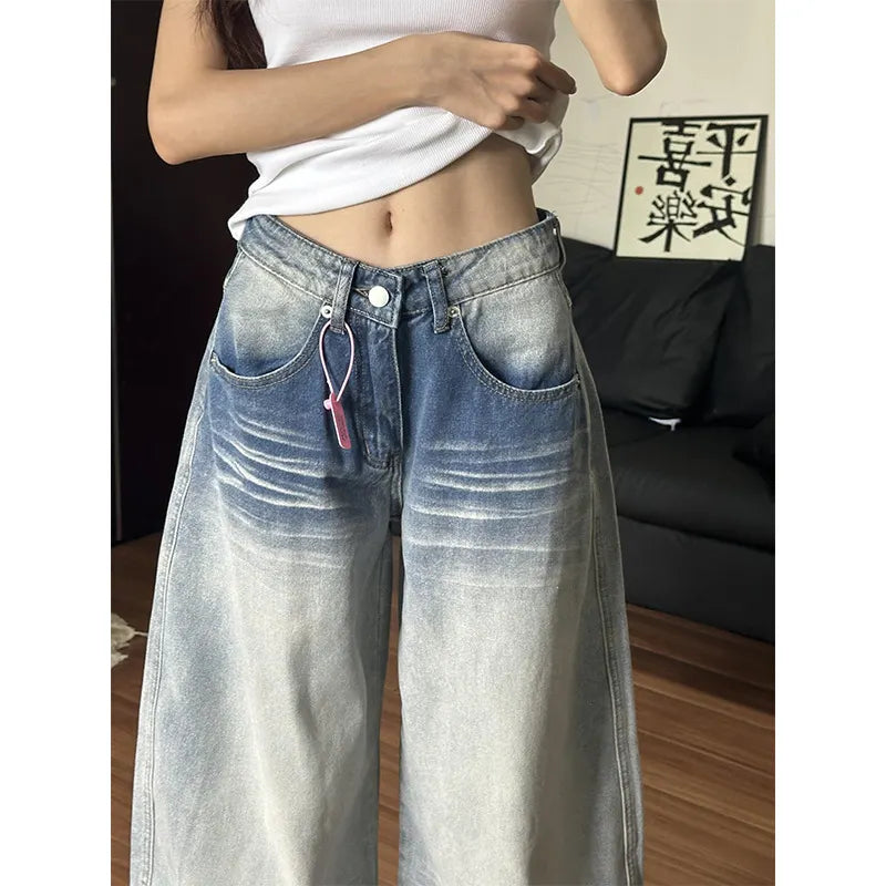 Gradient Wash Baggy Jeans