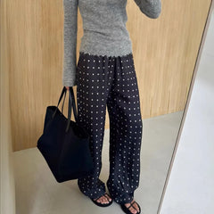 Polka Dot Wide Leg Pants
