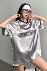 Casual Letter Baggy Top Tee