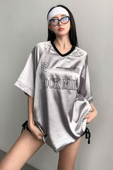 Casual Letter Baggy Top Tee