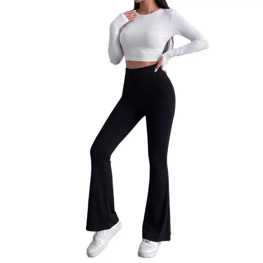 High-Waisted Flare Leg Pants