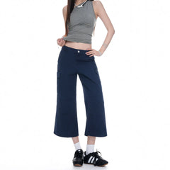 Retro Utility Pocket Cropped Flare Jeans