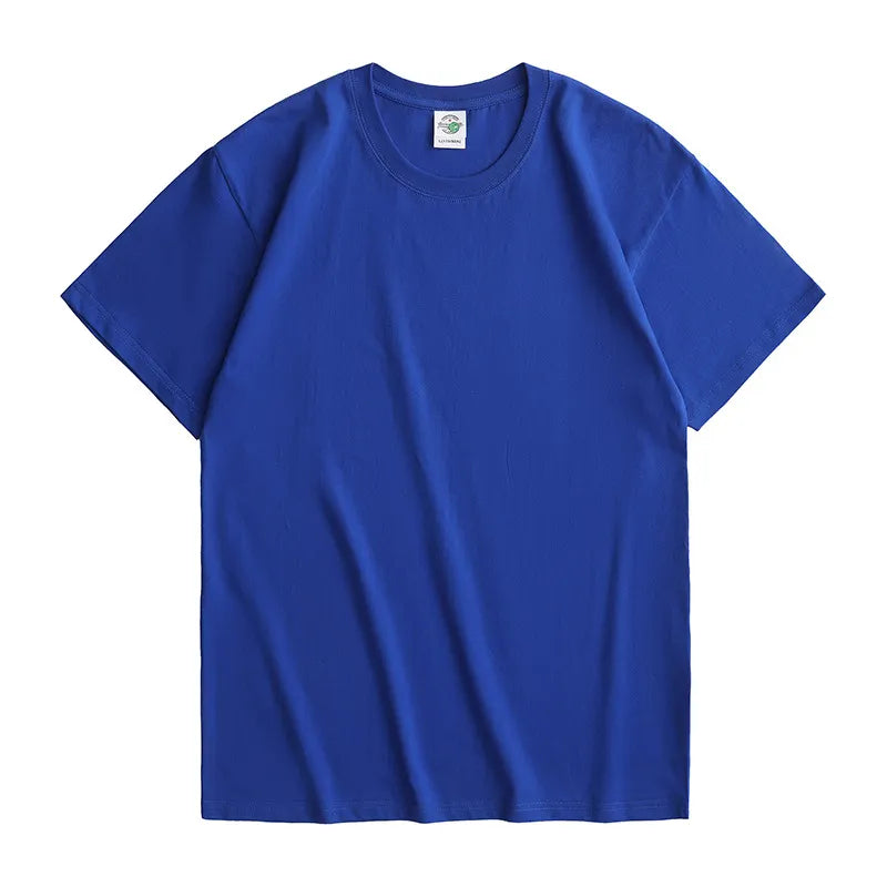 Basic Solid Crew Neck Loose Short Sleeve T-Shirt